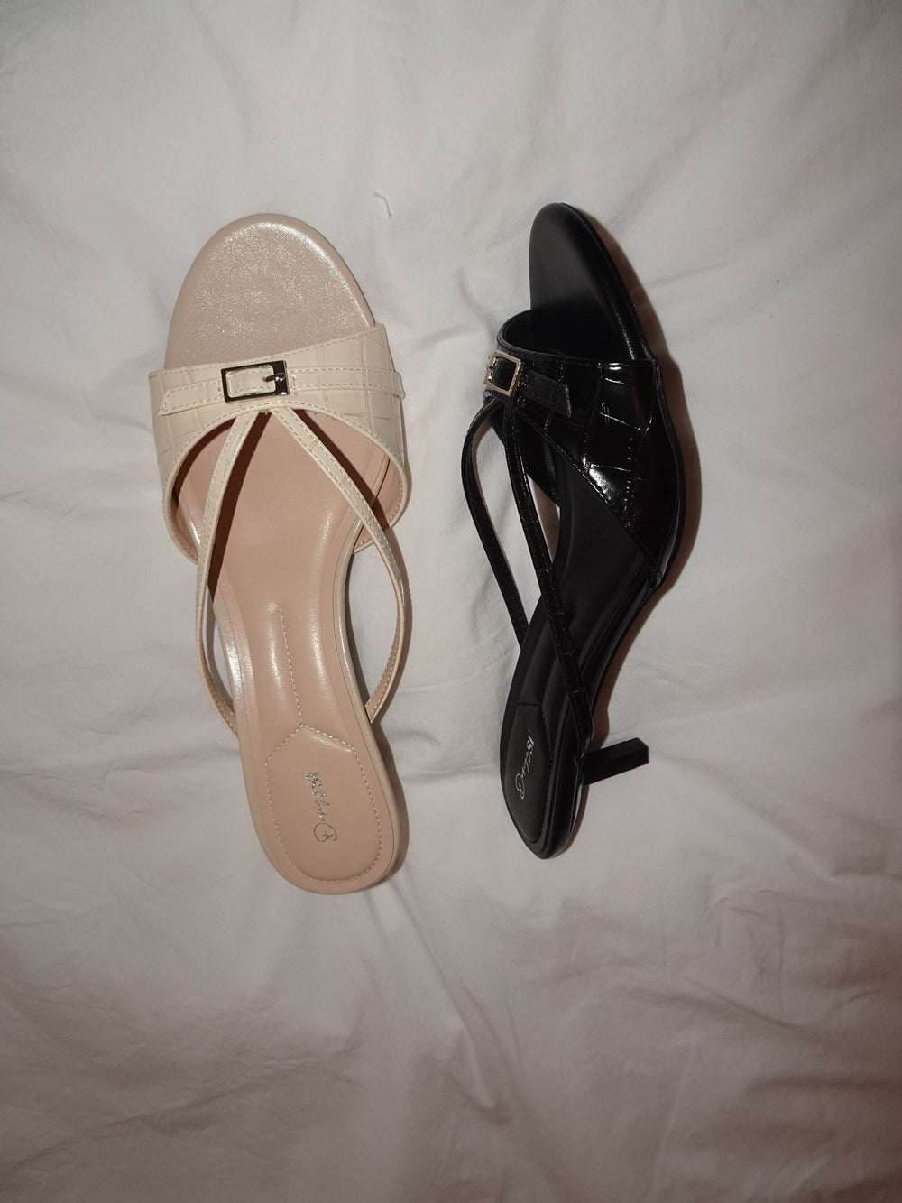 Teleo mini heels with buckle detail - Cream