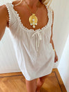 Scandivv mini dress with ruffle details - White