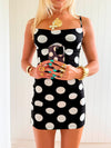 Scandivv mini dress with polka dots - Black/white