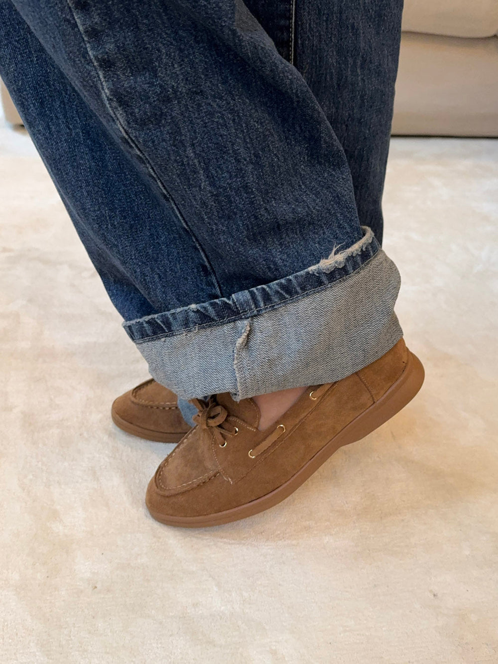 Amaline suede moccasins – Brown