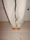 Yasmin woven mules – Light Yellow