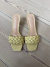 Yasmin woven mules – Light Yellow