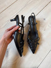 Sola mules with bow – Black