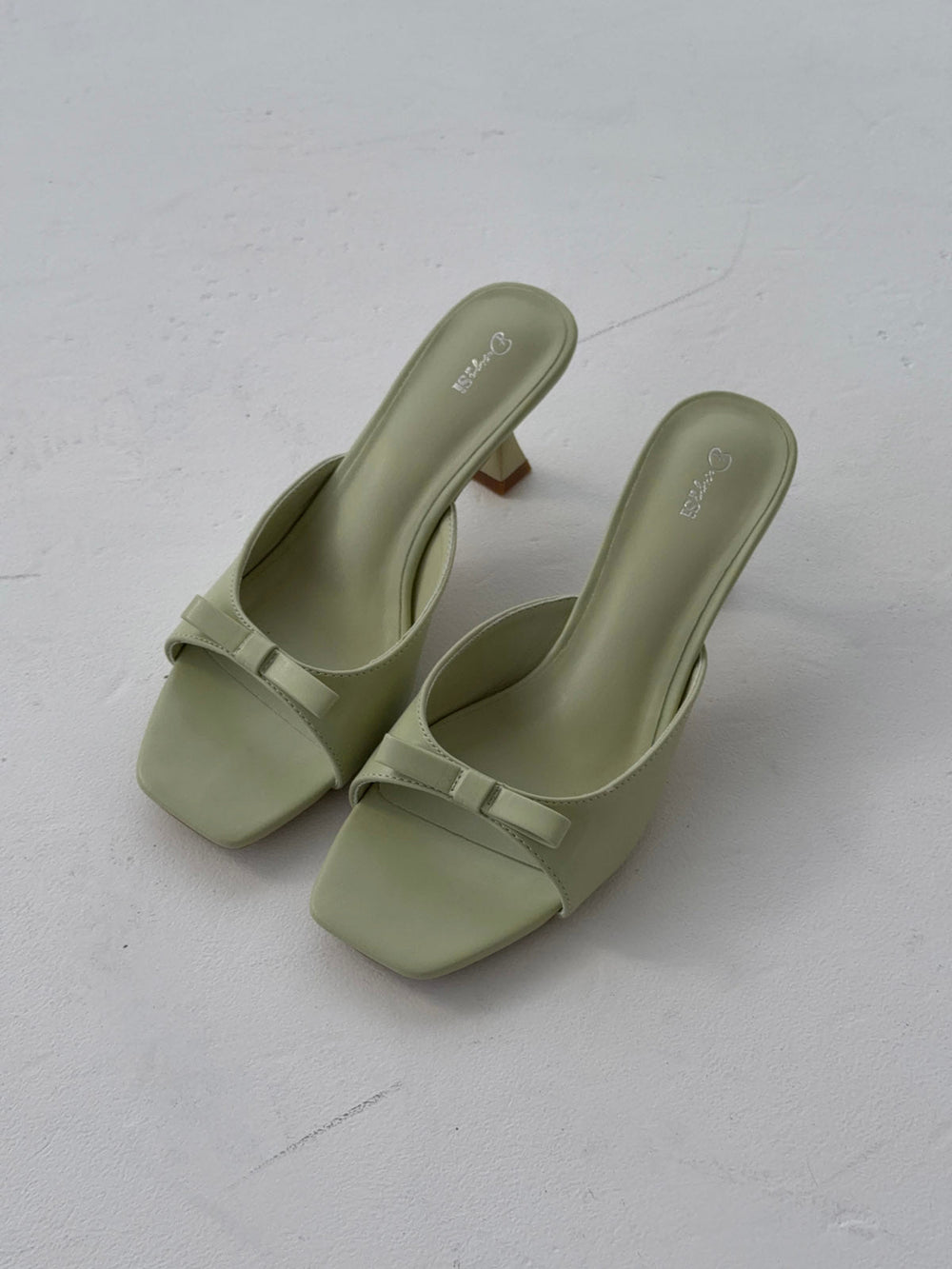 Pastella mules with bow - Mint green