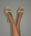 Pastella mules with bow - Mint green