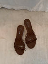 Anna mules with bow detail – Brown