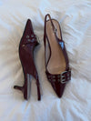 Bobla heels with buckle – Bordeaux