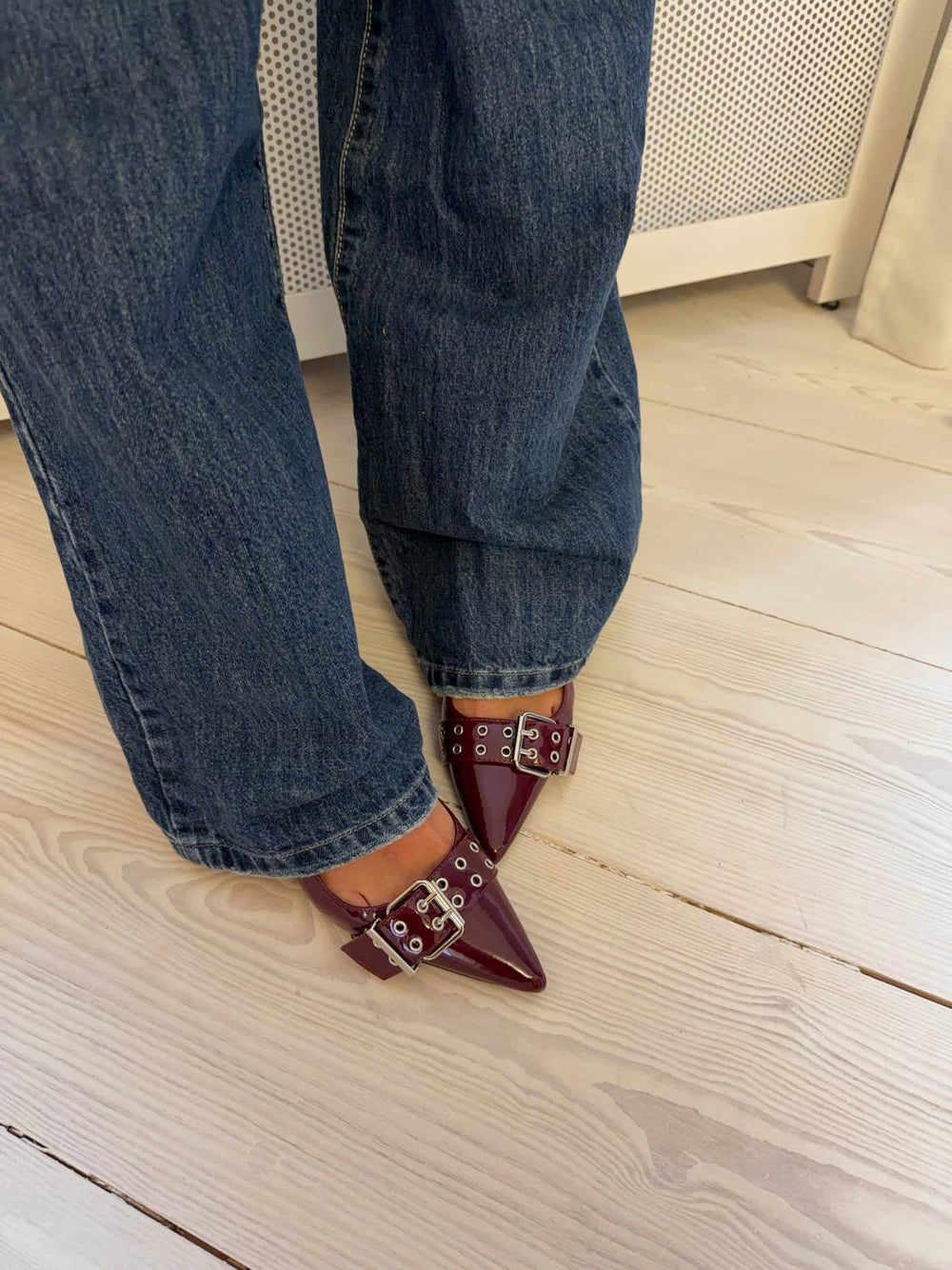 Bobla heels with buckle – Bordeaux