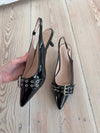Bobla heels with buckle – Black