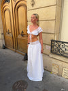 Naomi skirt with lace - White