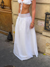 Naomi skirt with lace - White
