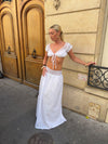 Naomi skirt with lace - White