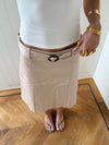 Scandivv skirt with belt - Beige