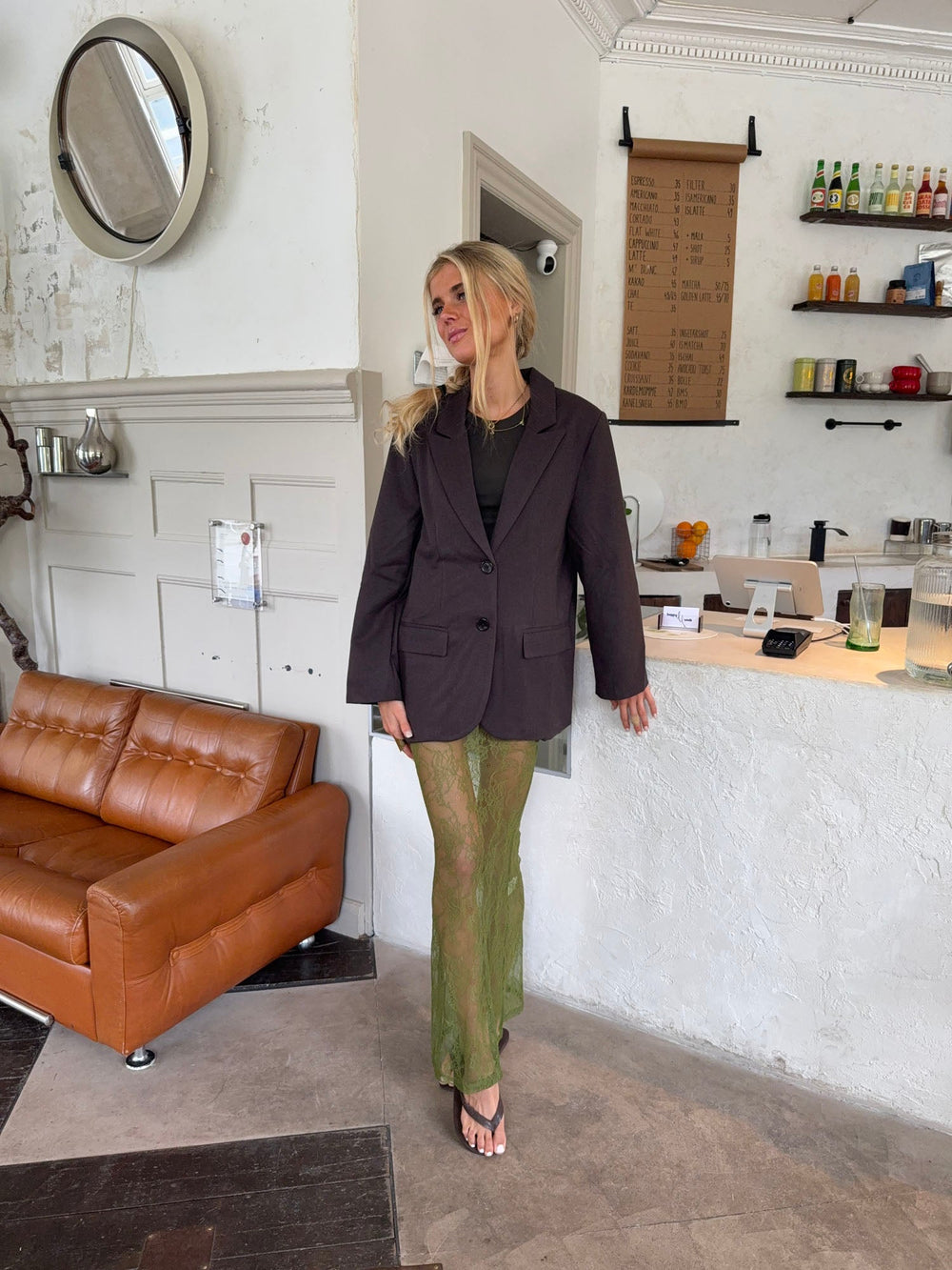 Lovine skirt with lace – Green
