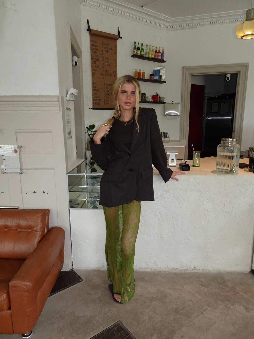 Lovine skirt with lace – Green