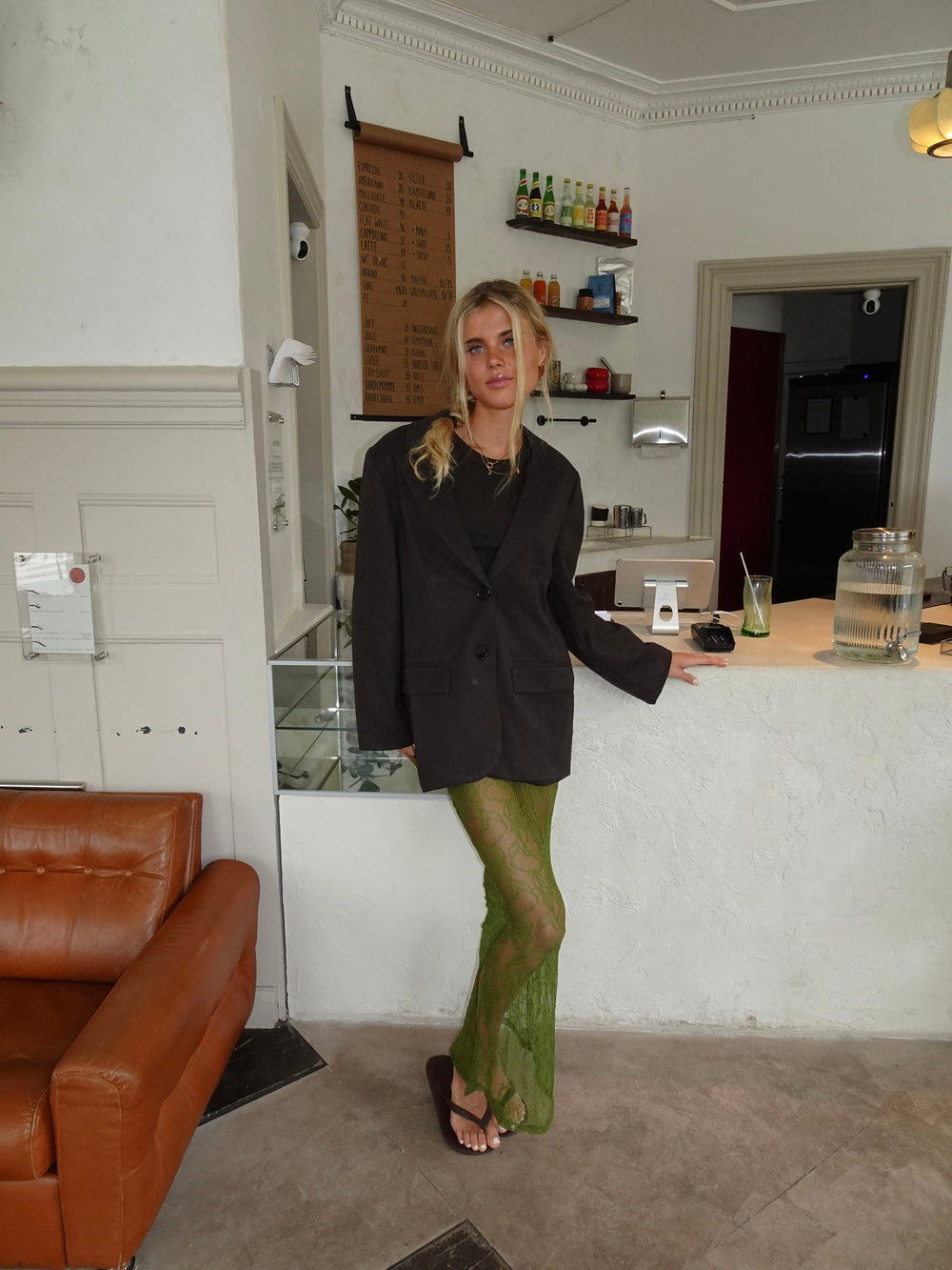 Lovine skirt with lace – Green