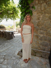 Fiorella skirt with lace - White/beige