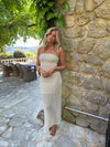 Fiorella skirt with lace - White/beige