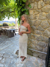 Fiorella skirt with lace - White/beige