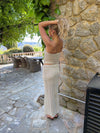 Fiorella skirt with lace - White/beige