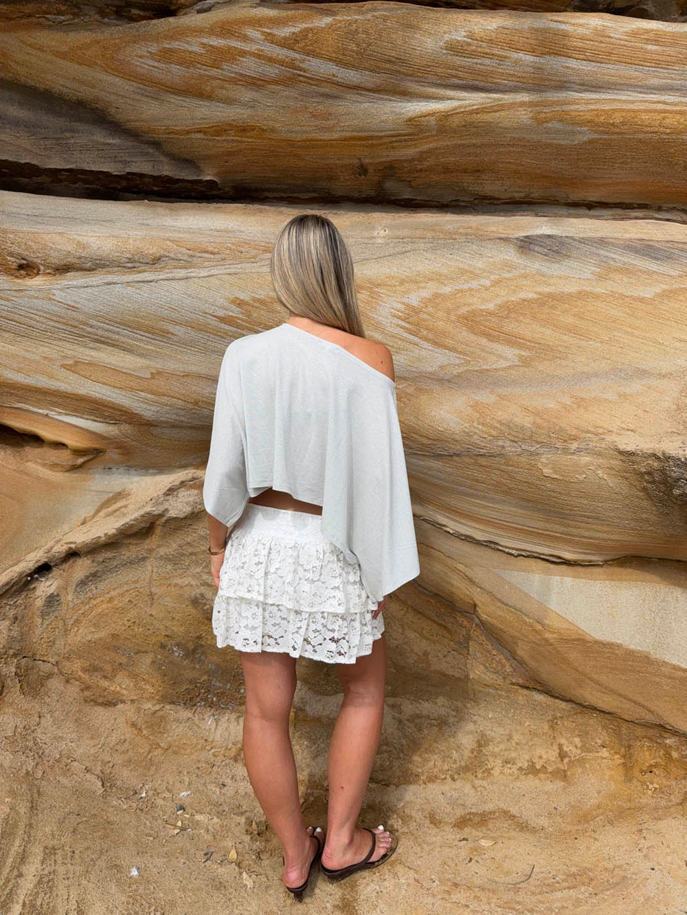 Erla lace skirt - White