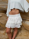 Erla lace skirt - White