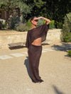 Kissy skirt with glitter - Brown