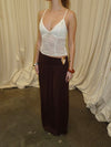 Tionia skirt with gold detail - Brown