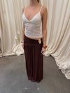 Tionia skirt with gold detail - Brown
