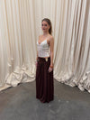 Tionia skirt with gold detail - Brown
