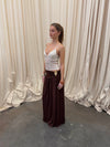 Tionia skirt with gold detail - Brown
