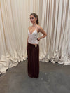 Tionia skirt with gold detail - Brown