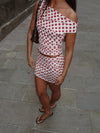 Cataline mini skirt with polka dots – Red/white