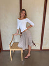 Mandy skirt with checkers - Beige