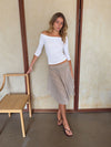 Mandy skirt with checkers - Beige