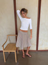 Mandy skirt with checkers - Beige