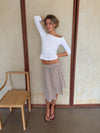 Mandy skirt with checkers - Beige