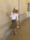 Fimana skirt with buttons - Khaki