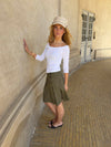 Fimana skirt with buttons - Khaki