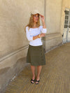 Fimana skirt with buttons - Khaki