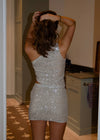 Jolie sequin mini skirt - Beige/Silver