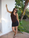 Frey one shoulder top - Brown
