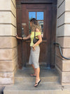 Tanua one shoulder top with smock – Yellow