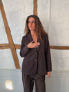 Sonija oversized blazer - Brown