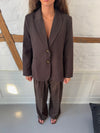 Sonija oversized blazer - Brown