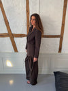 Sonija oversized blazer - Brown