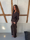 Sonija oversized blazer - Brown