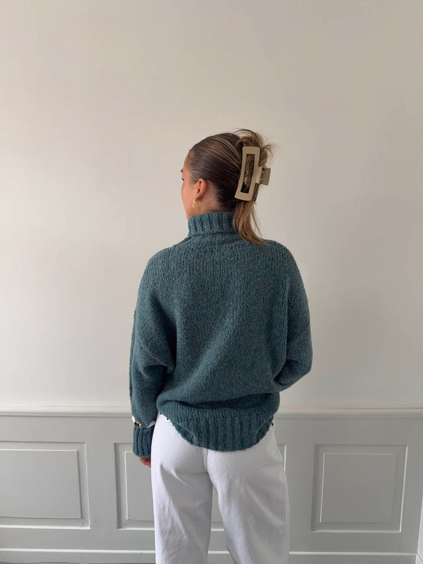 Valdamara oversized turtleneck - Blue