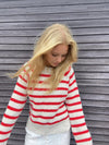 Peddey knit sweater - red/white