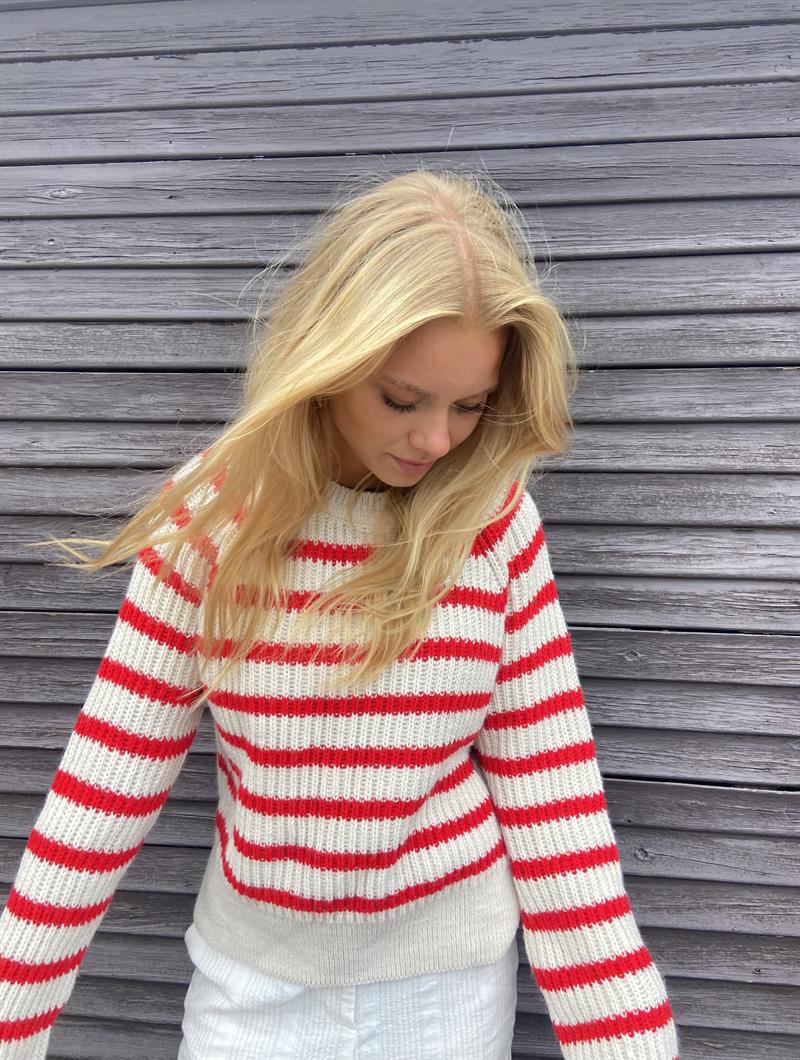 Peddey knit sweater - red/white